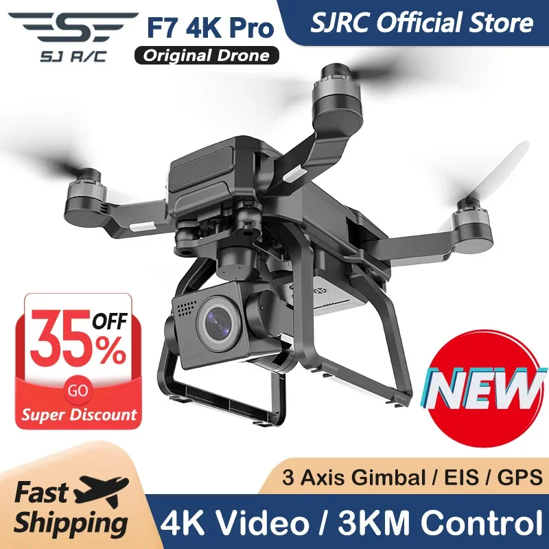 Fpv Brushless Rc Drone 4K - SJRC F7 4K PRO Камера Дрон