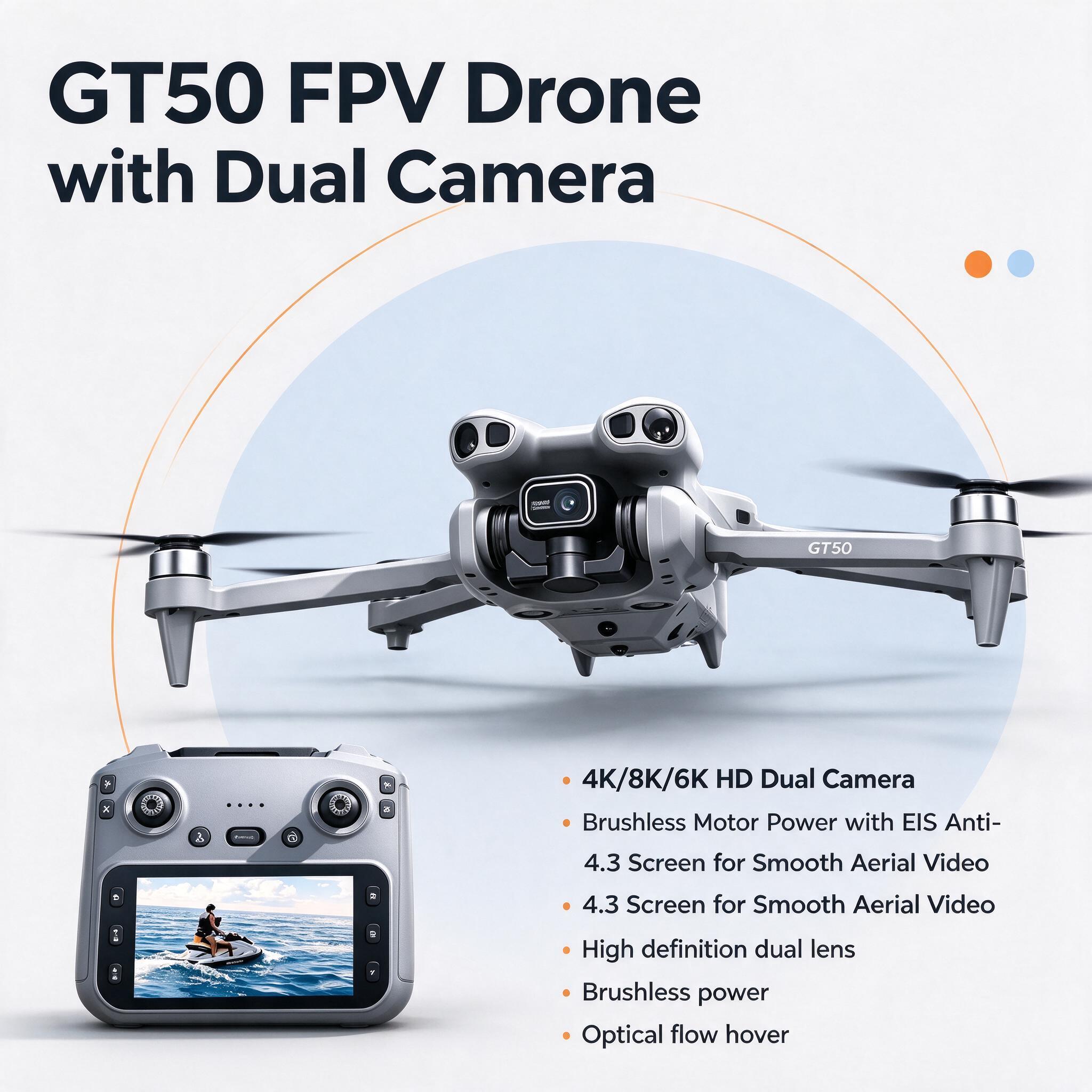 GT50 – радиоуправляемый квадро – обзор и цена Fpv Brushless Rc Drone 4K