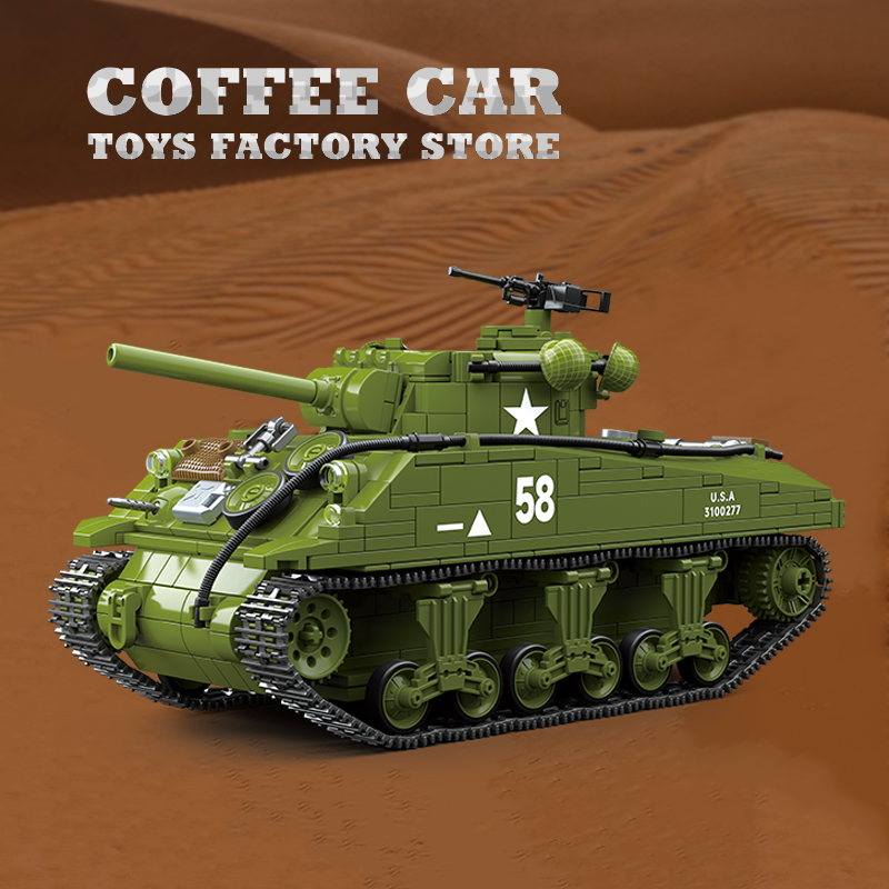 Конструктор M4A3: Средний танк – обзор и цена Lego Compatible Military Tank